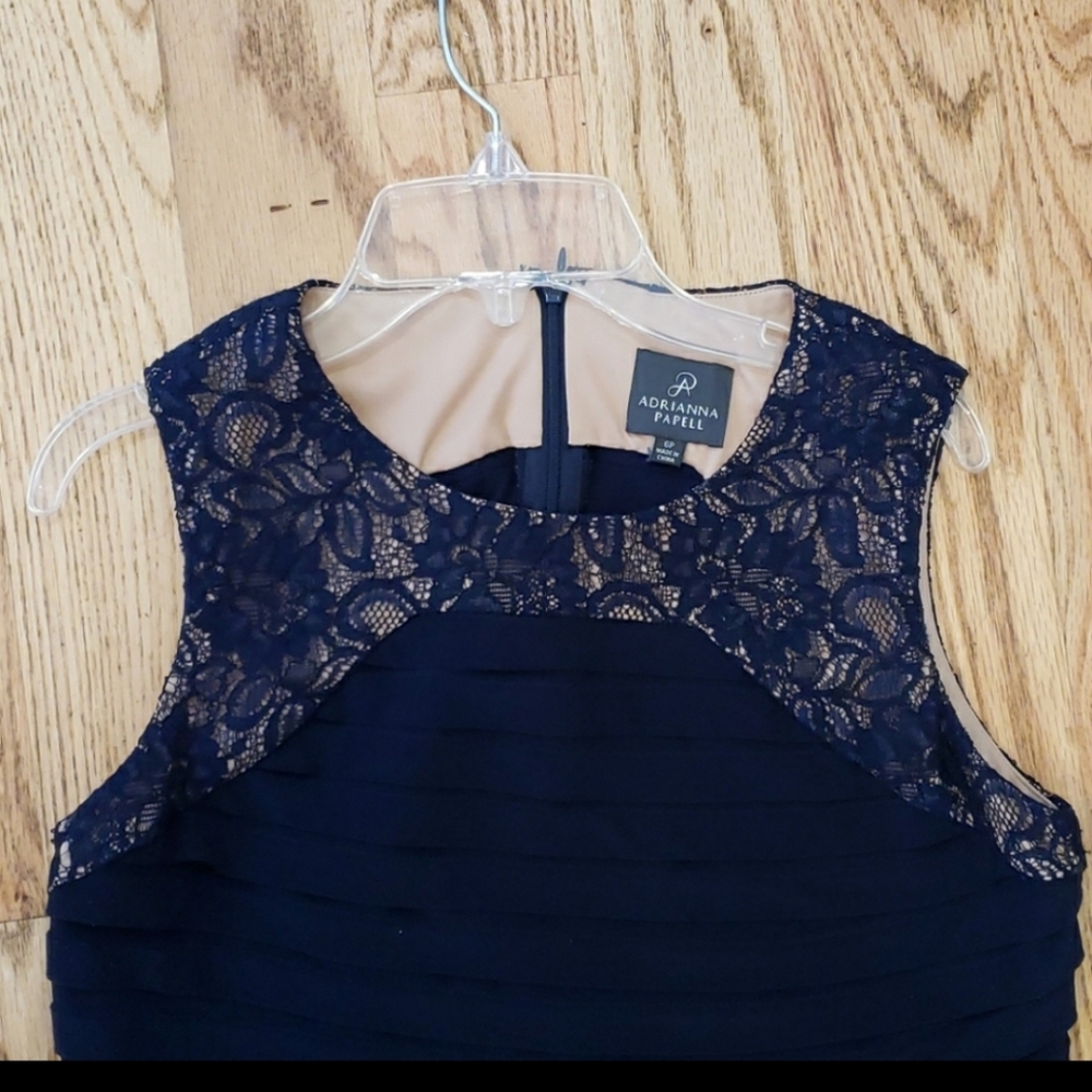 Adrianna Papell Navy Dress - Picture 5 of 10